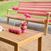 Acacia wood and resin garden set for 4 people