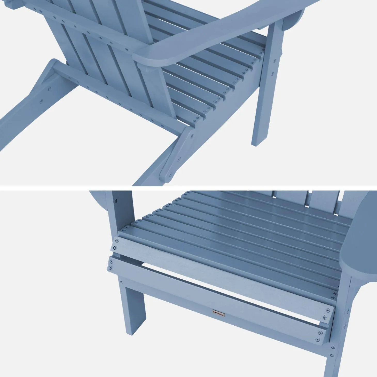 Acacia wood armchair with armrests