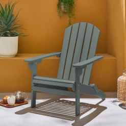 Acacia wood armchair with armrests