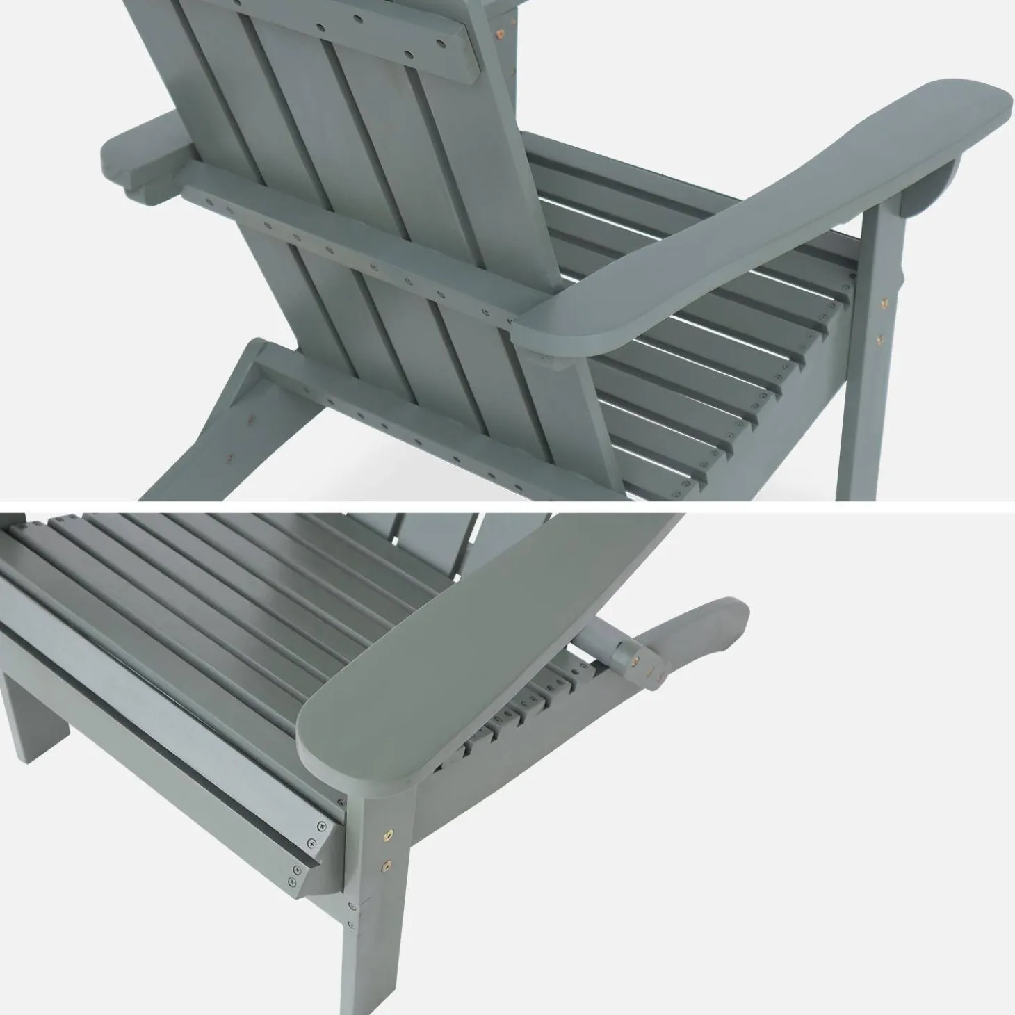 Acacia wood armchair with armrests