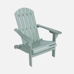 Acacia wood armchair with armrests