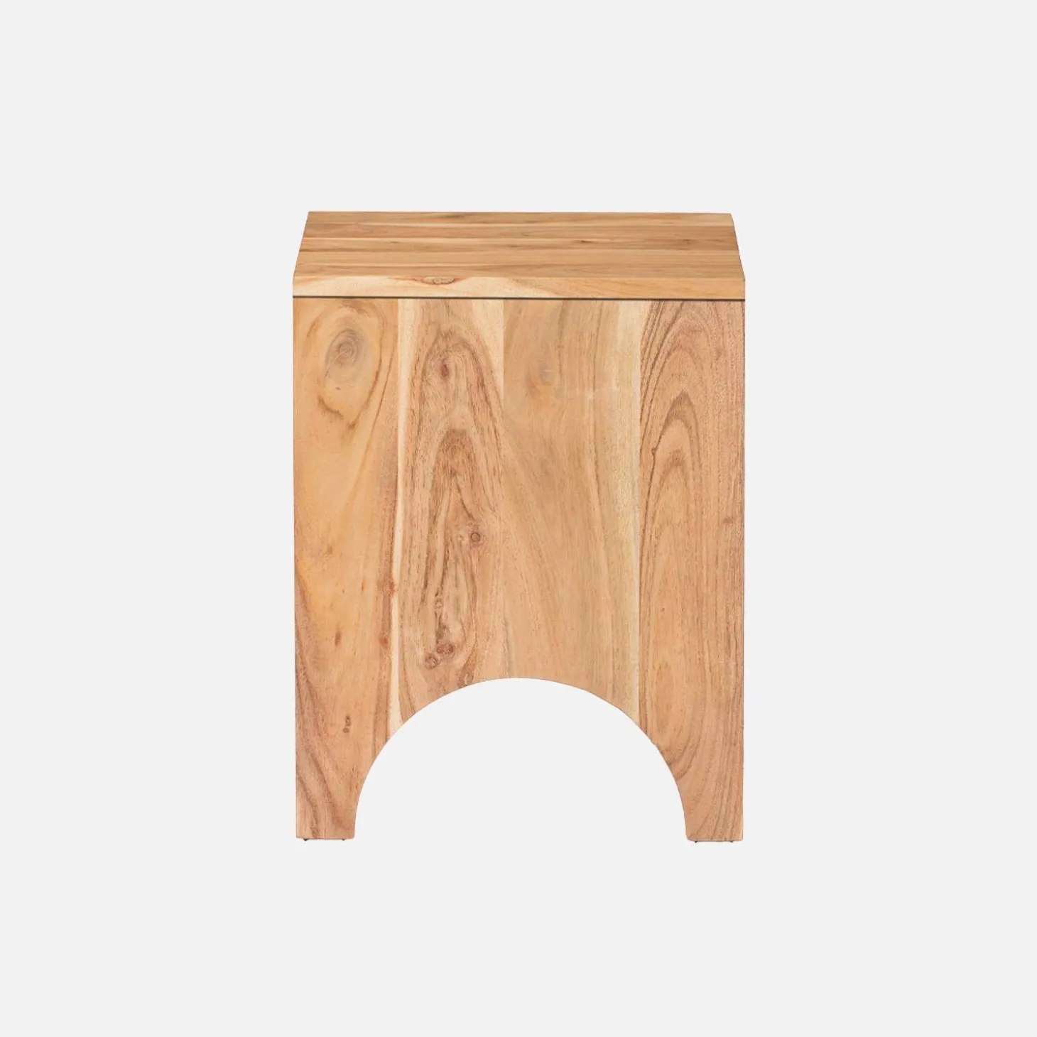 Acacia wood side table, bedside table