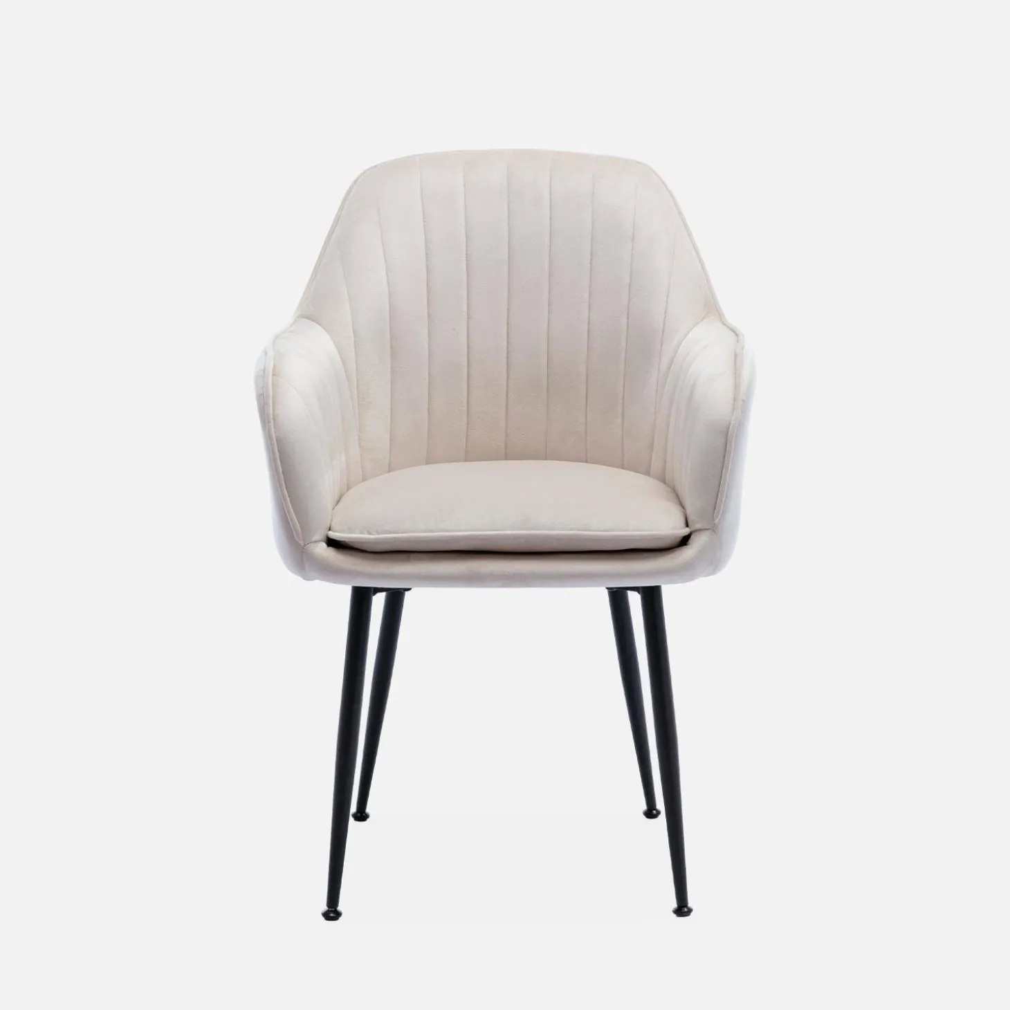 Accent chair with metal legs