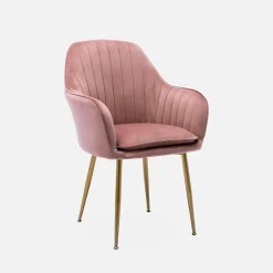 Accent chair with metal legs