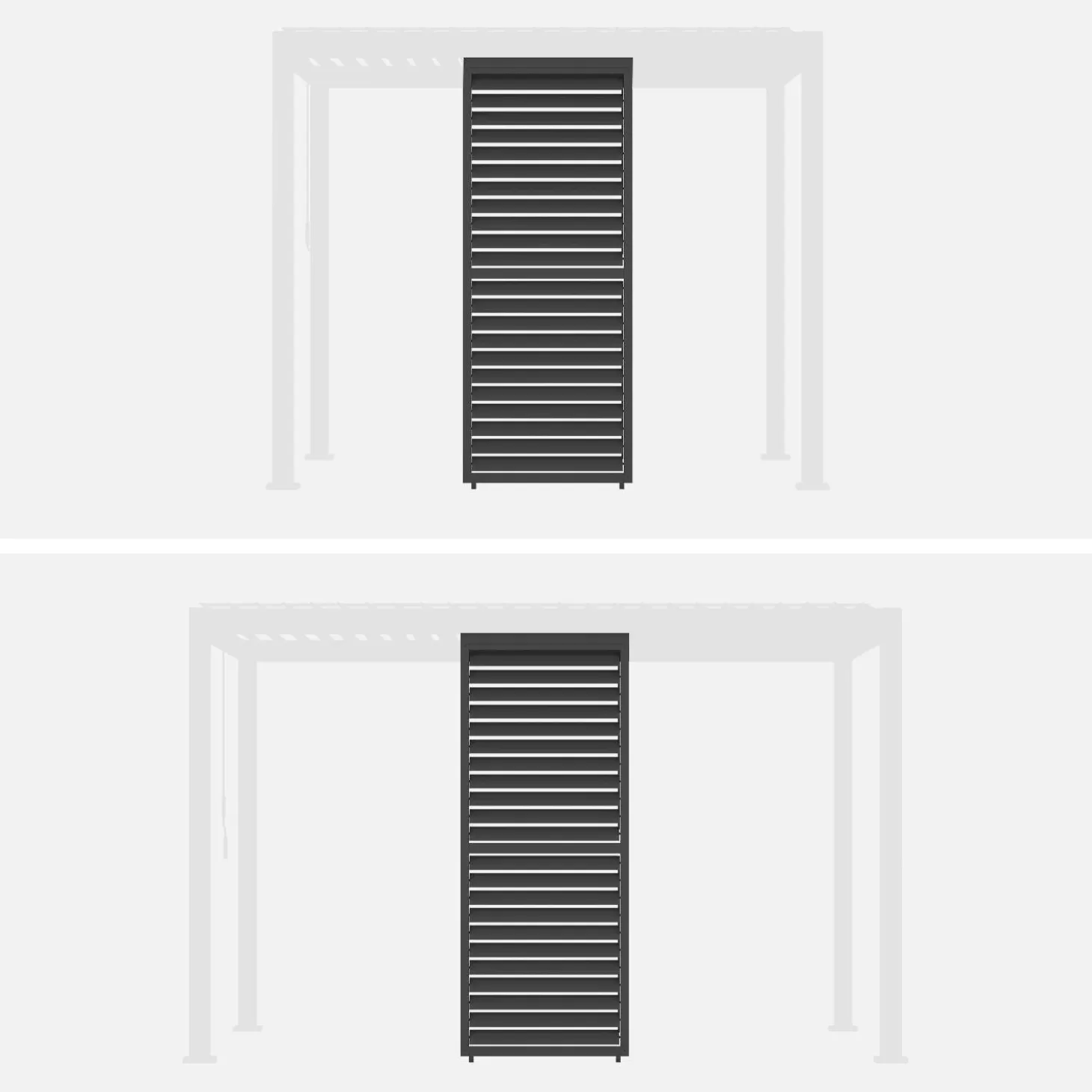 Adjustable louver panel 100cm for Triomphe pergola 3x3m V2 4x3m 6x3m