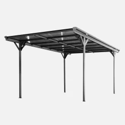 Aluminium and polycarbonate carport 15m²