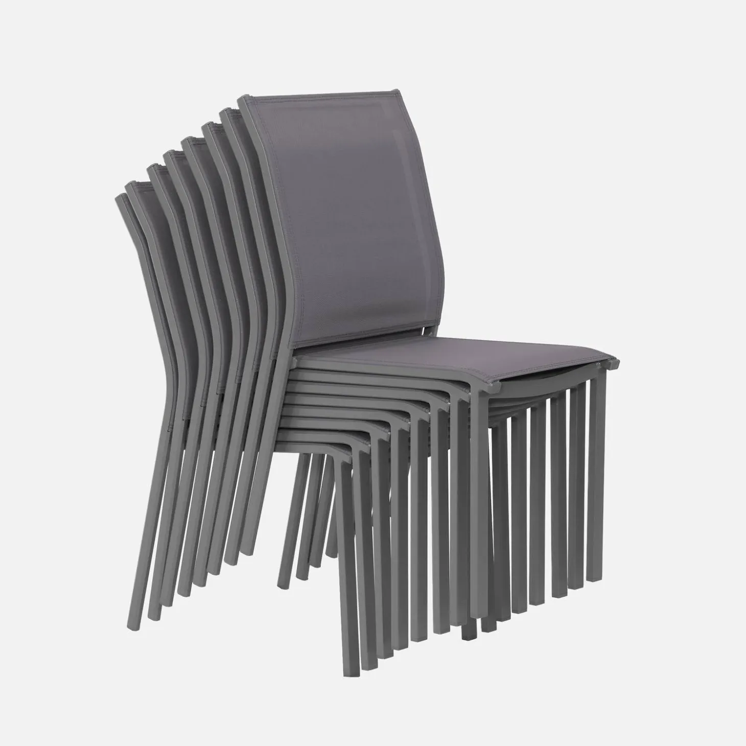 Aluminium garden table + 8 chairs