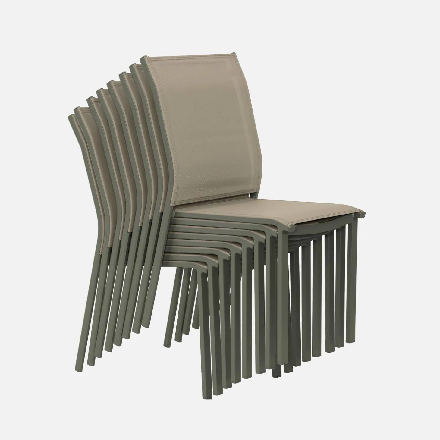 Aluminium garden table + 8 chairs