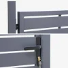 Aluminum garden gate with lock and handle