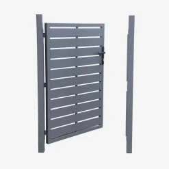 Aluminum garden gate with lock and handle