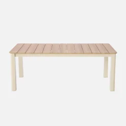 Aluminum garden table 201cm seats 8