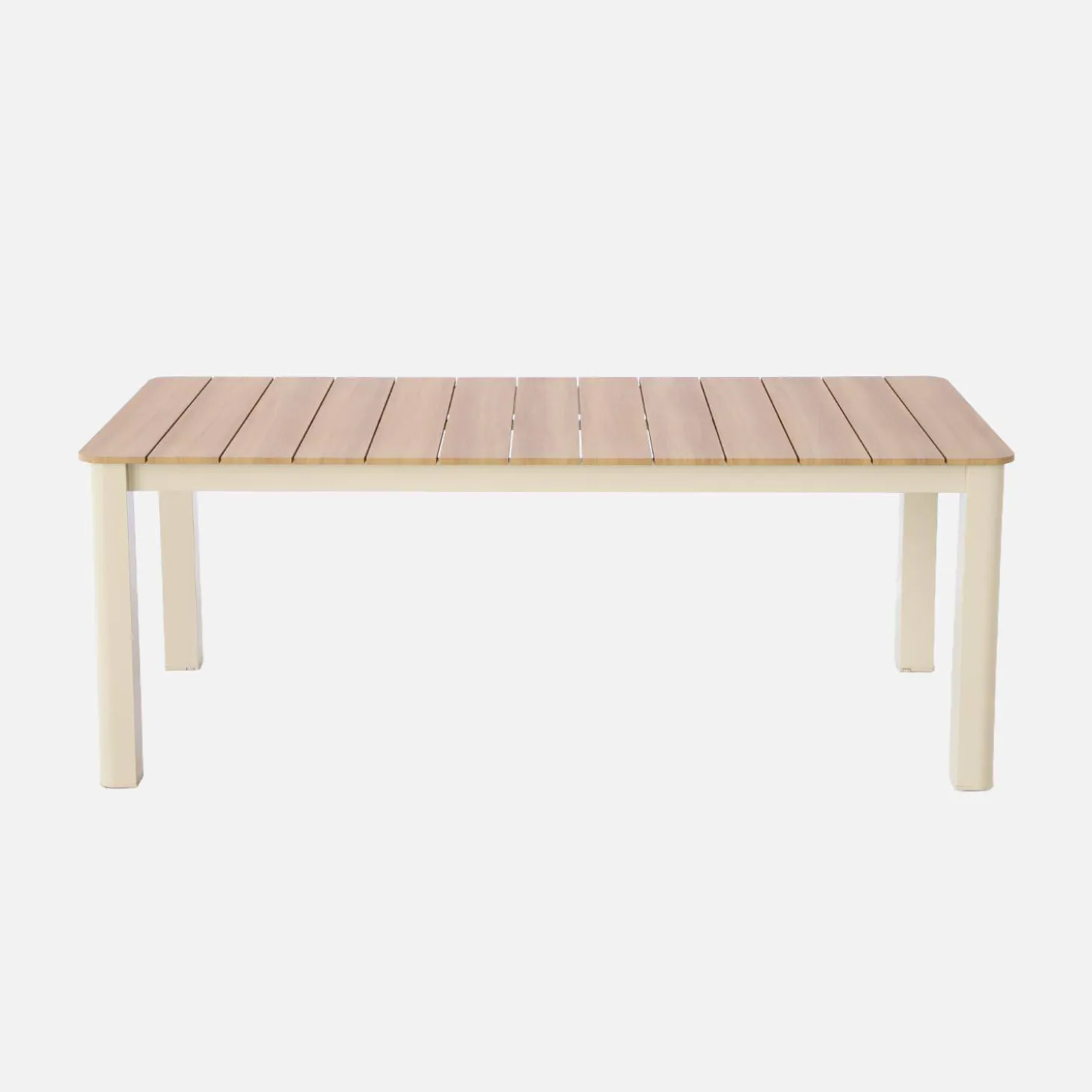 Aluminum garden table 201cm seats 8