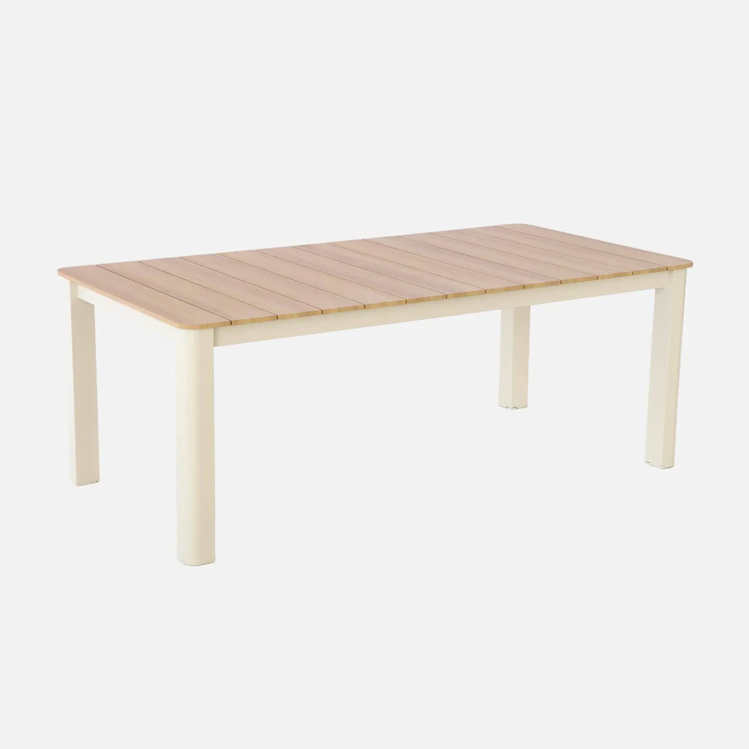 Aluminum garden table 201cm seats 8