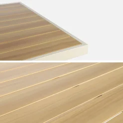 Aluminum garden table 220cm seats 8