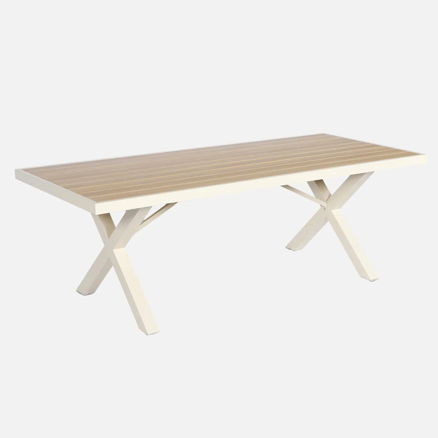 Aluminum garden table 220cm seats 8