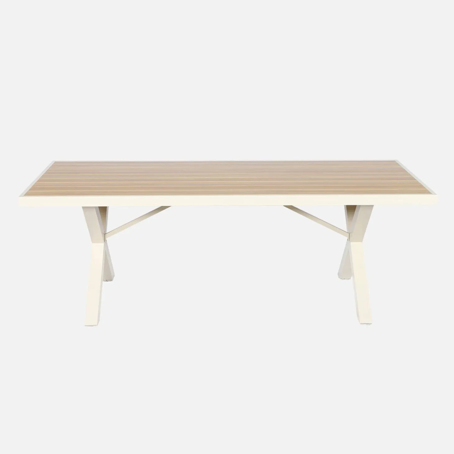 Aluminum garden table 220cm seats 8