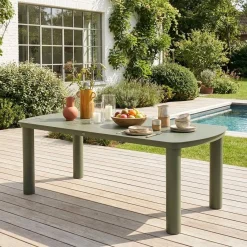 Aluminum garden table for 10 people 225cm