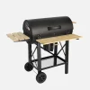 American-style charcoal smoker barbecue