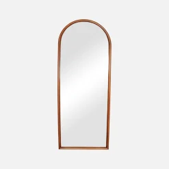 Arched wall mirror pine wood