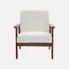 Armchair and 2-seater sofa in hevea wood