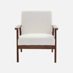 Armchair and 2-seater sofa in hevea wood