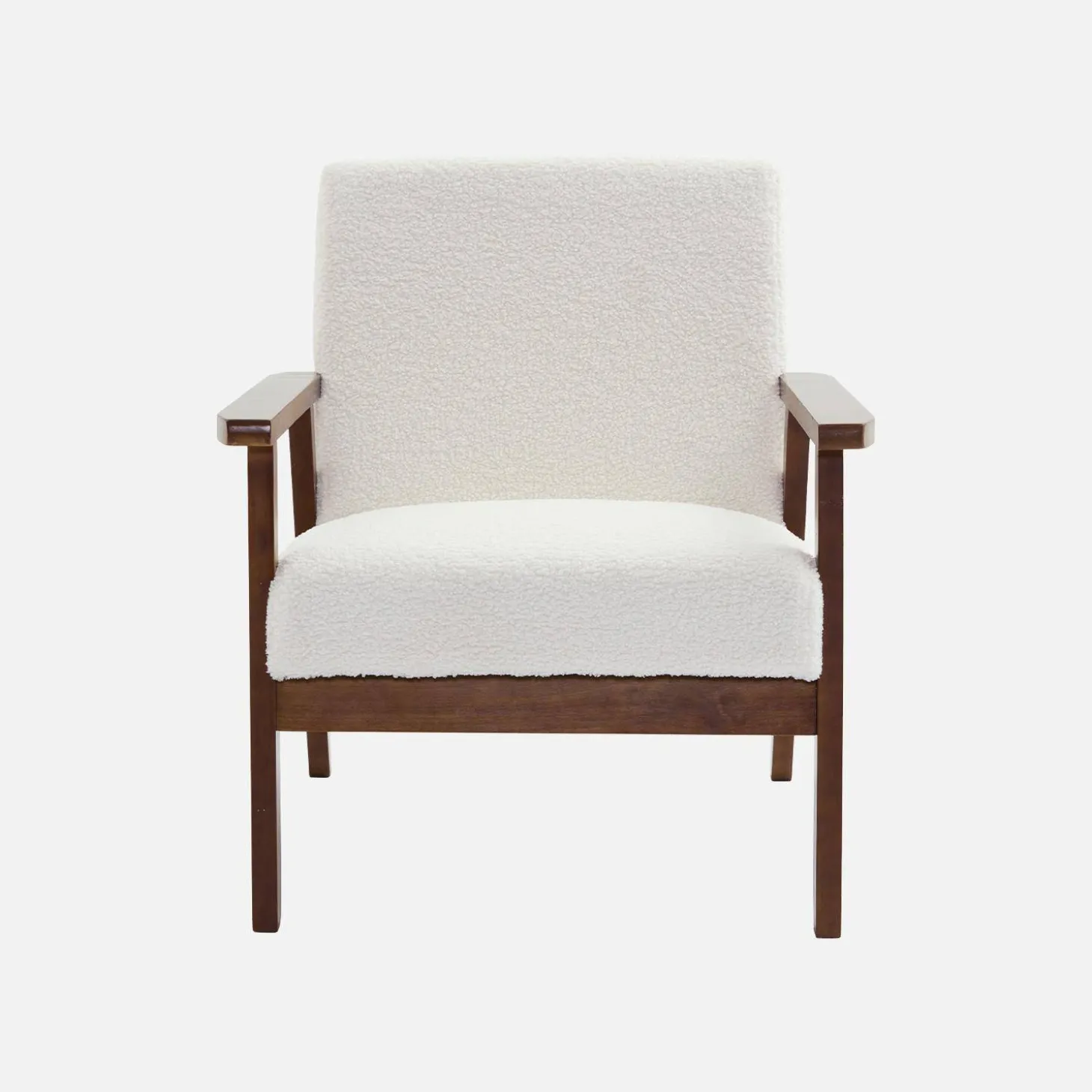 Armchair and 2-seater sofa in hevea wood