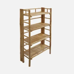 Bamboo shelf 4 levels W66 x D29cm x H135.5cm