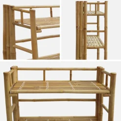 Bamboo shelf 4 levels W66 x D29cm x H135.5cm