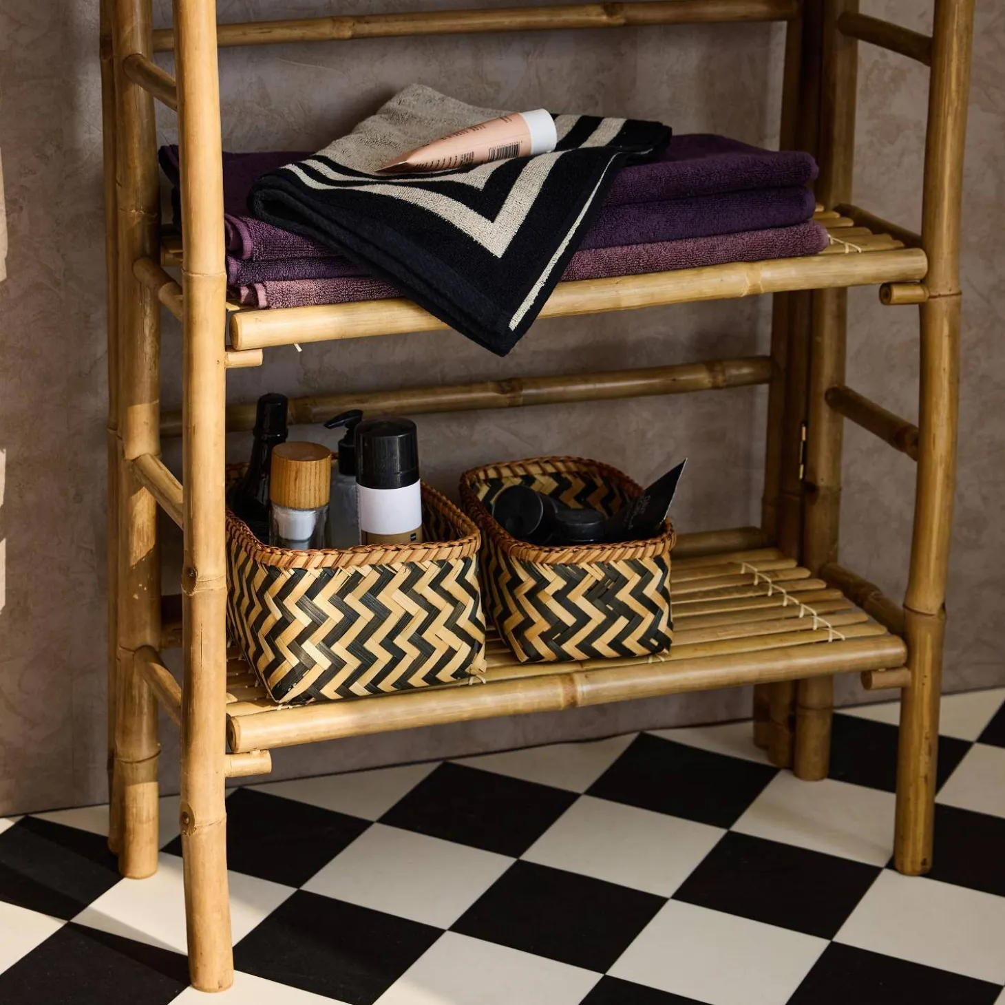Bamboo shelf 4 levels W66 x D29cm x H135.5cm