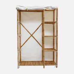 Bamboo wardrobe, 3 shelves