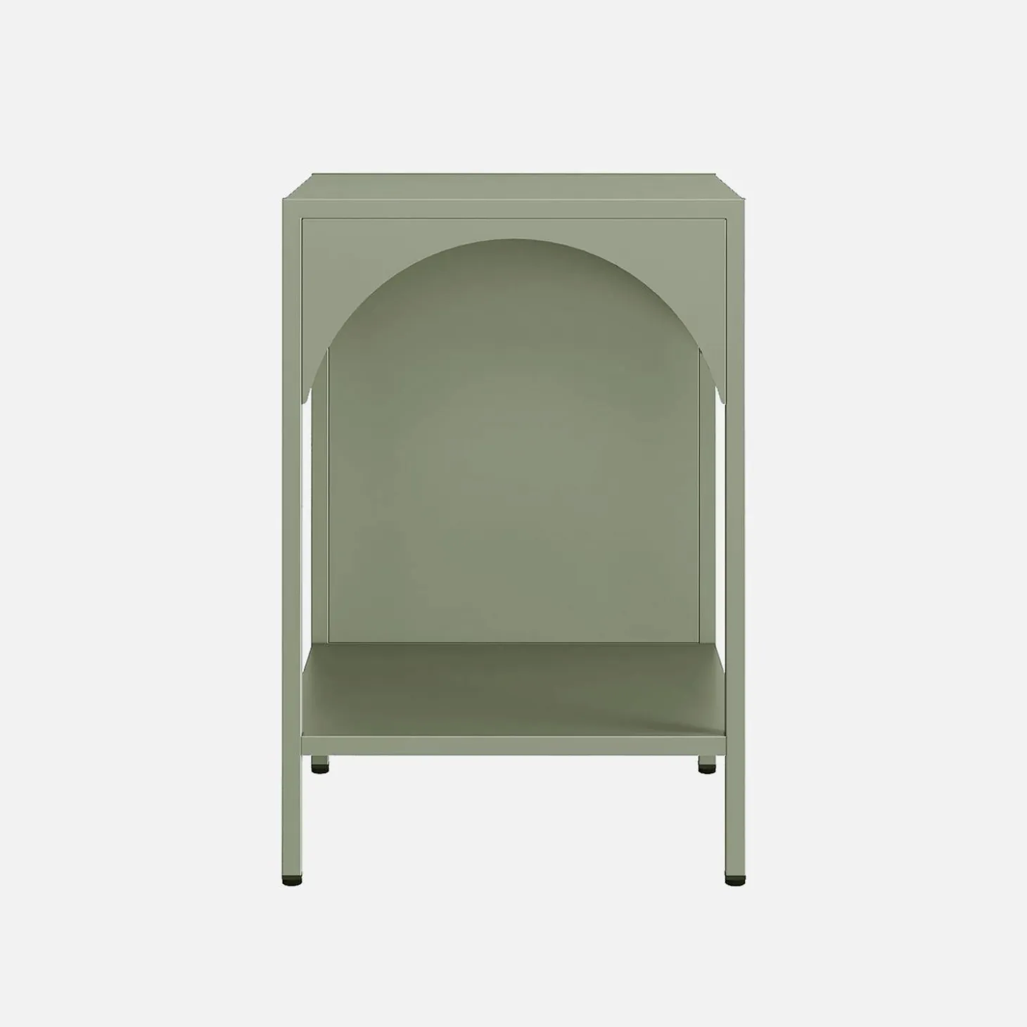 Bedside table, industrial-style, steel