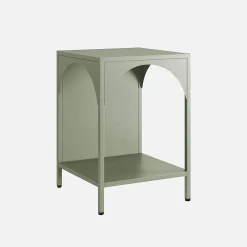 Bedside table, industrial-style, steel