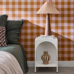 Bedside table, industrial-style, steel