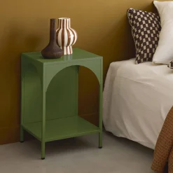 Bedside table, industrial-style, steel