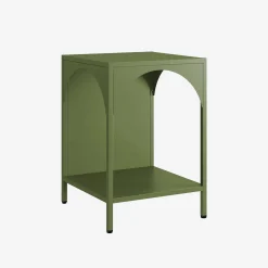 Bedside table, industrial-style, steel