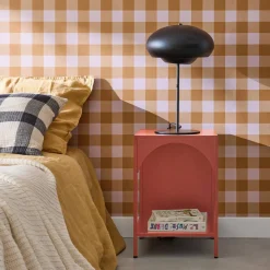 Bedside table, industrial-style, steel