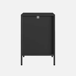 Bedside table, industrial-style, steel