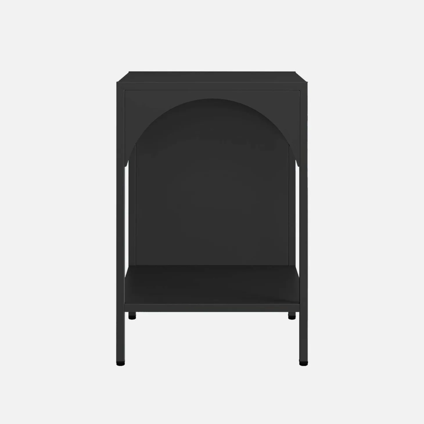Bedside table, industrial-style, steel