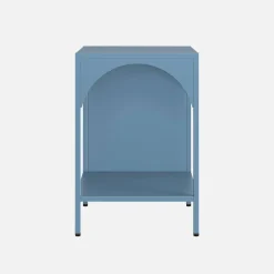 Bedside table, industrial-style, steel