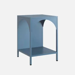 Bedside table, industrial-style, steel