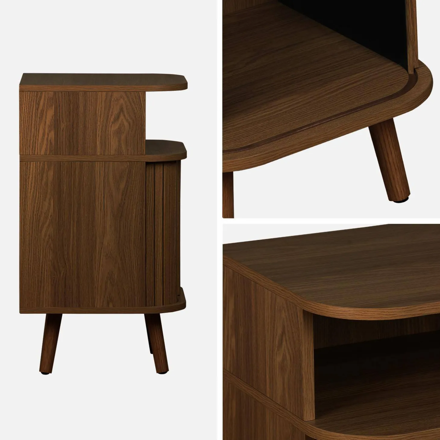 Bedside table with sliding doors and 1 niche