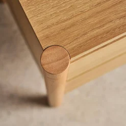 Bedside table wood decor 2 drawers