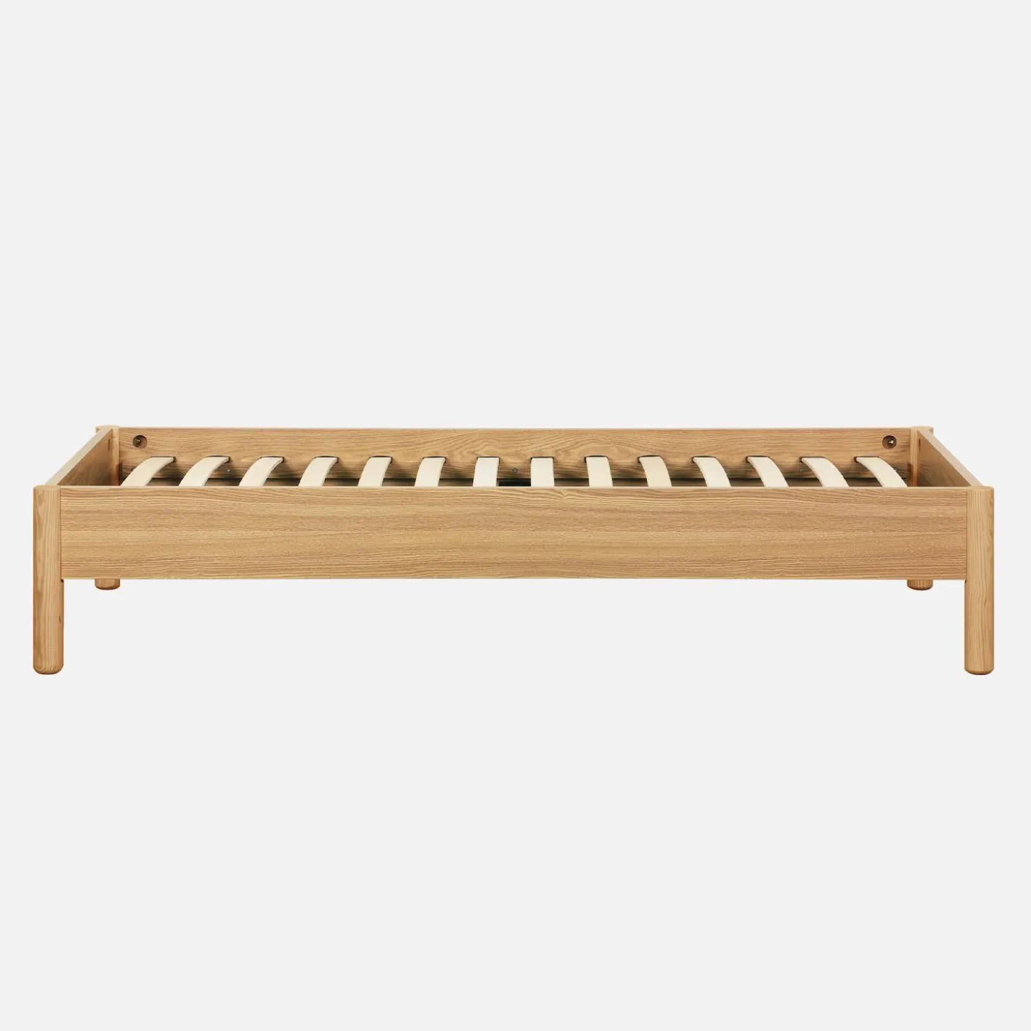 Bed with slatted base 90x190cm wood decor