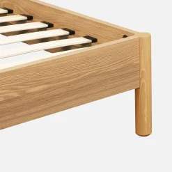 Bed with slatted base 90x190cm wood decor