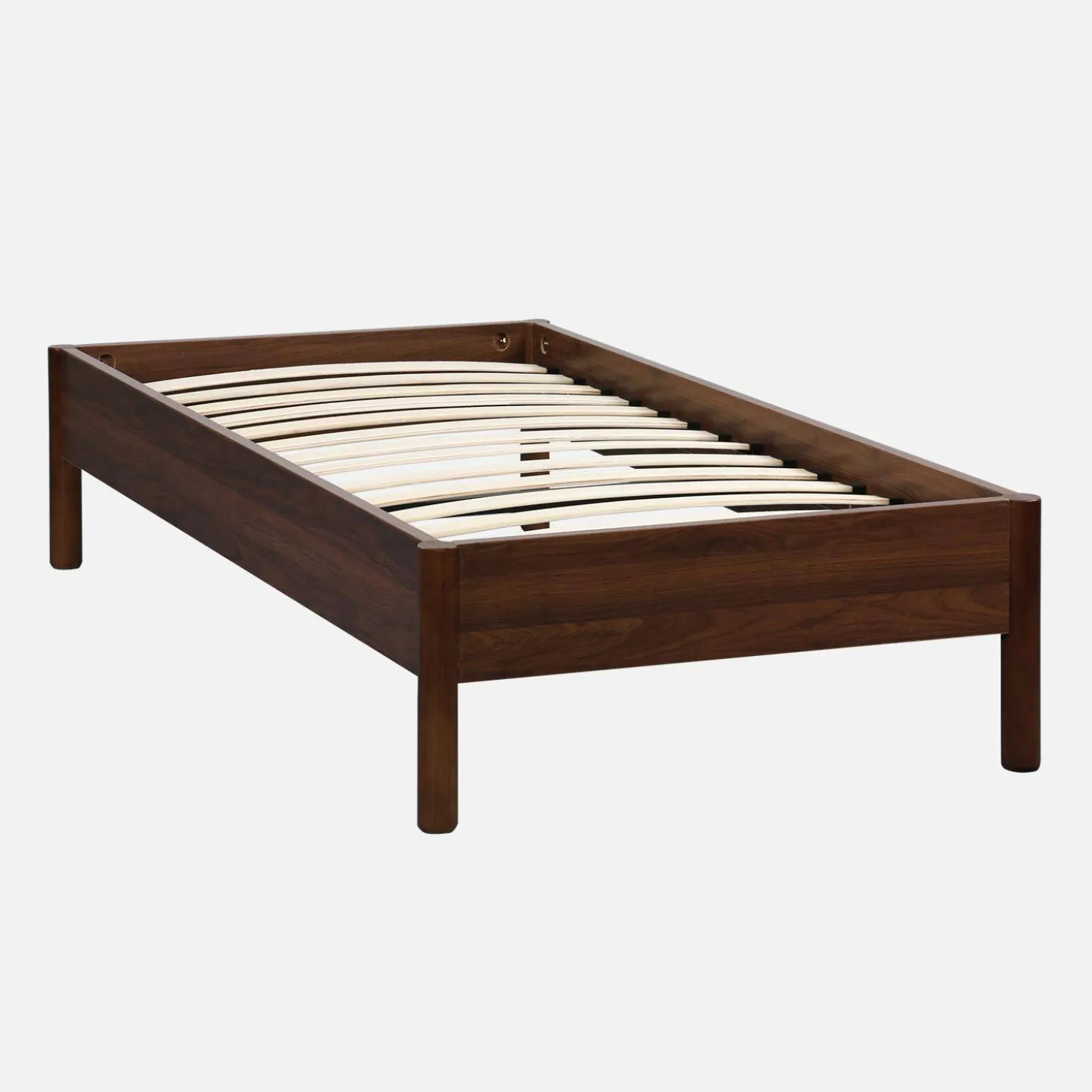 Bed with slatted base 90x190cm wood decor