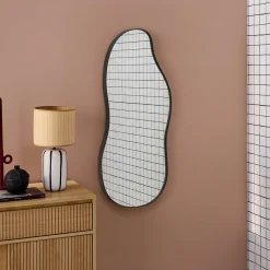 Black metal mirror