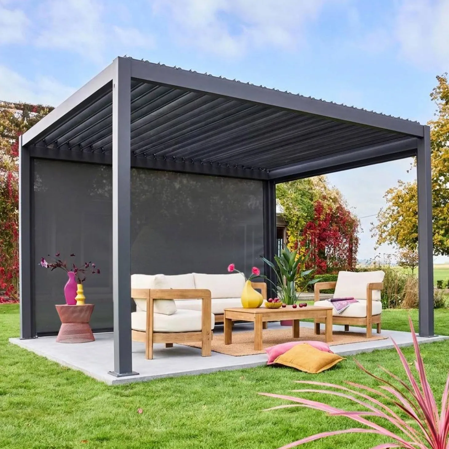Blind aluminium 4m for Triomphe pergola
