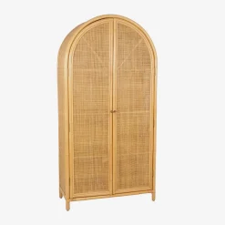 Bohemian children's wardrobe in natural rattan and cane