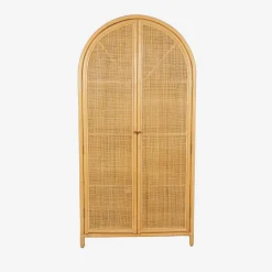 Bohemian children's wardrobe in natural rattan and cane
