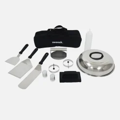 Brazier barbecue Ø81.5cm with cooking grate, storage space, lid and utensils